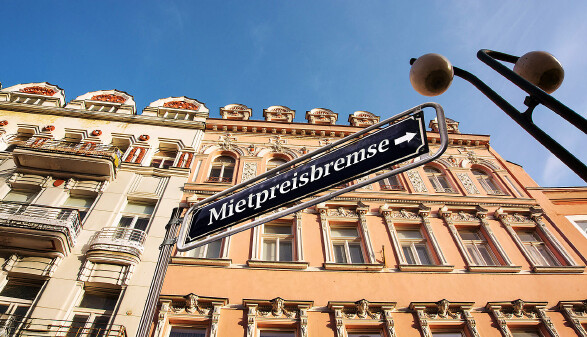 Mietpreisbremse Schild